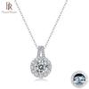 S925 Серебряная инкрустация 1 карат из муассанита, маленькая полная серия, подвеска, модная цепочка на ключицу, аксессуар, подарок