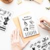 Seimeinoki Прозрачный набор Ретро Жизнь Прозрачный Силиконовый Прозрачный Планер Письмо Ручная Работа DIY для и Тиснения Штампы, 5, Сценарии, Штампы, Ручка,