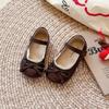 Девочки маленькие кожаные туфли осень новые детские мягкая подошва туфли-бини девочка младенец бант туфли принцессы маленькая девочка одинарные туфли
