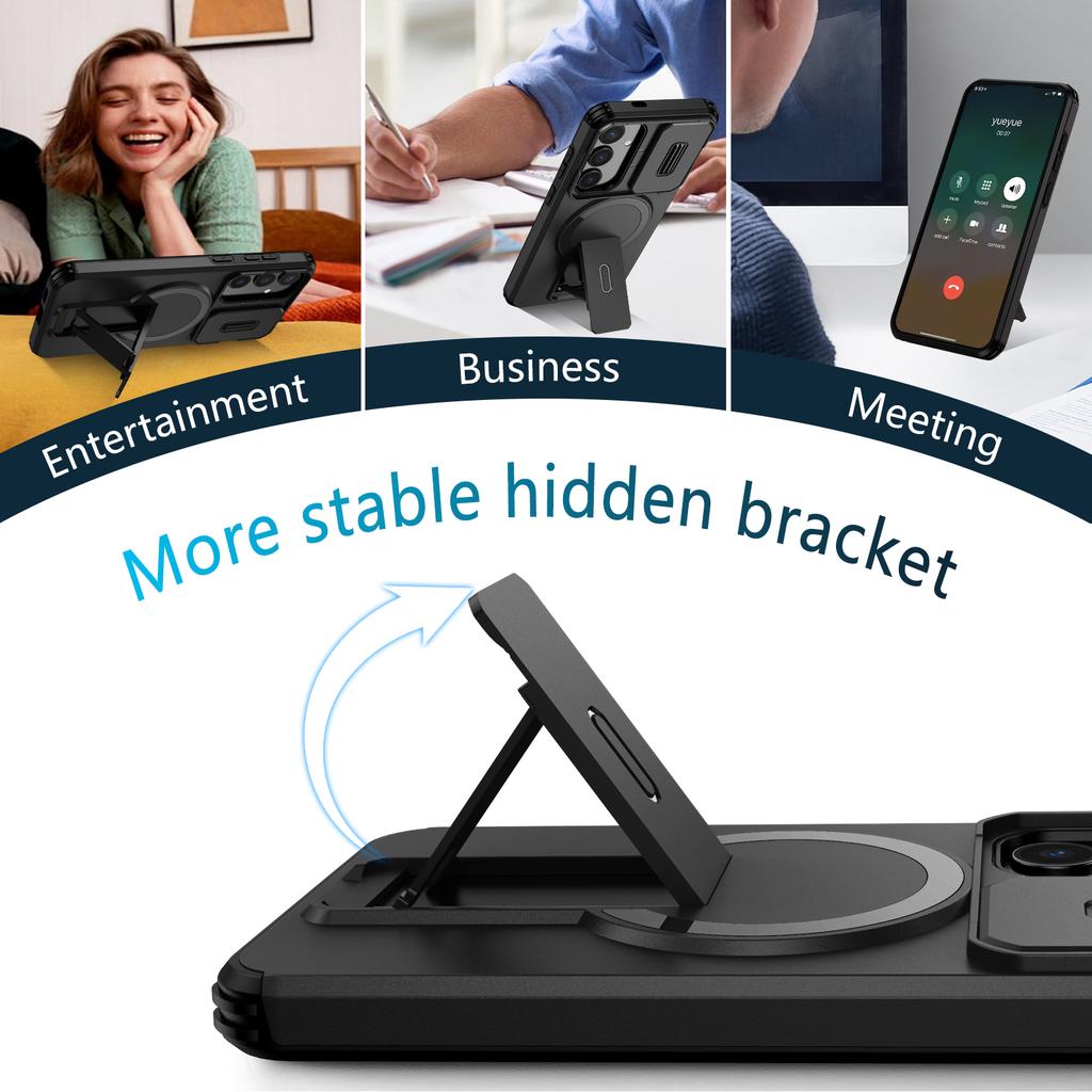 Чехол для Samsung Galaxy S25 FE S24 Plus S25 Ultra Двухслойный Защитный чехол с подставкой