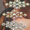 1 шт. нашивка с буквами 'Ab' для пришивания, золотой / серебряный фон, плоская задняя сторона, для шитья на свадебную шляпу, сумку