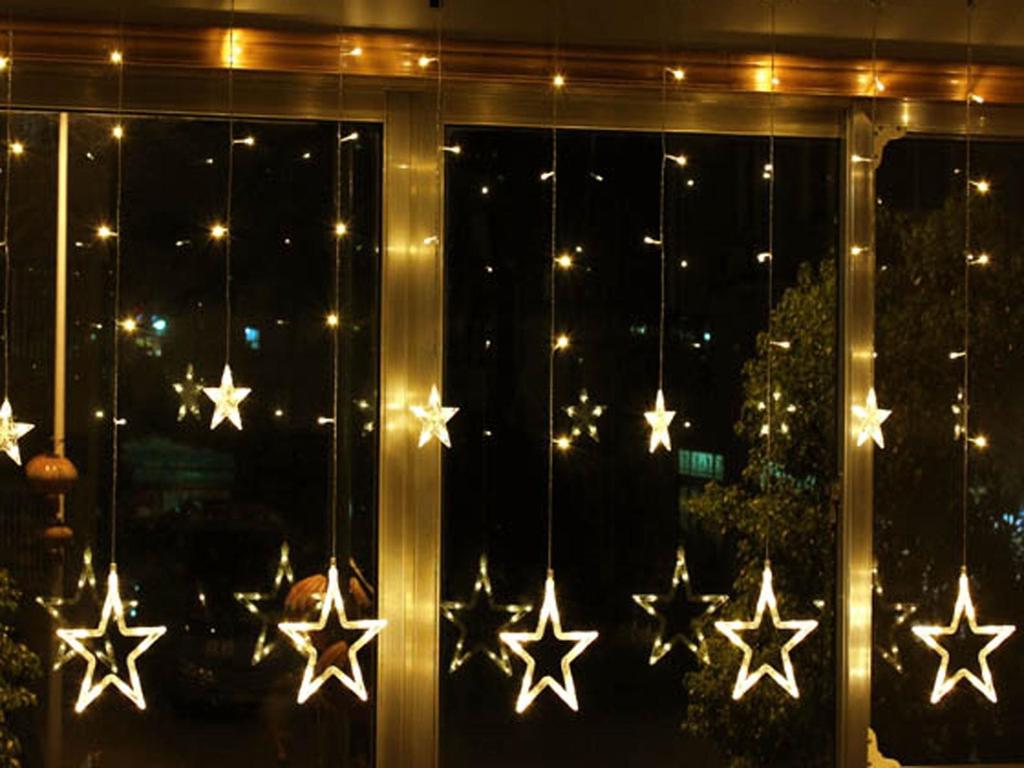 Стробоскоп Рождественские звезды Декоративная гирлянда для рождественских свадебных новогодних украшений