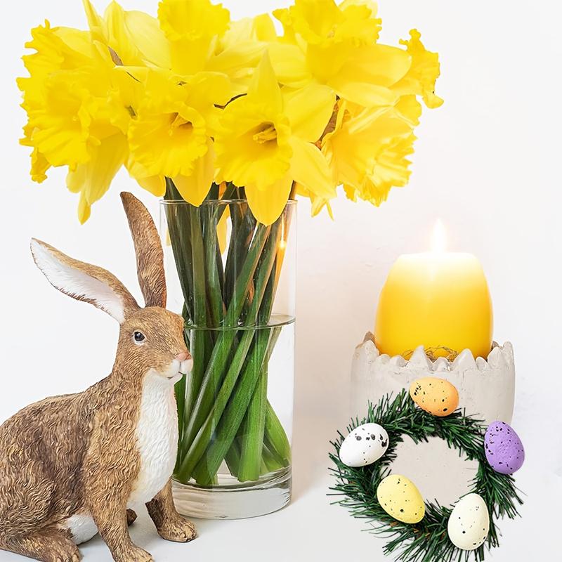 Пасхальный подсвечник, креативный пенопластовый орнамент, искусственные яйца, венок, гирлянда, подсвечник для домашней вечеринки, уникальное украшение