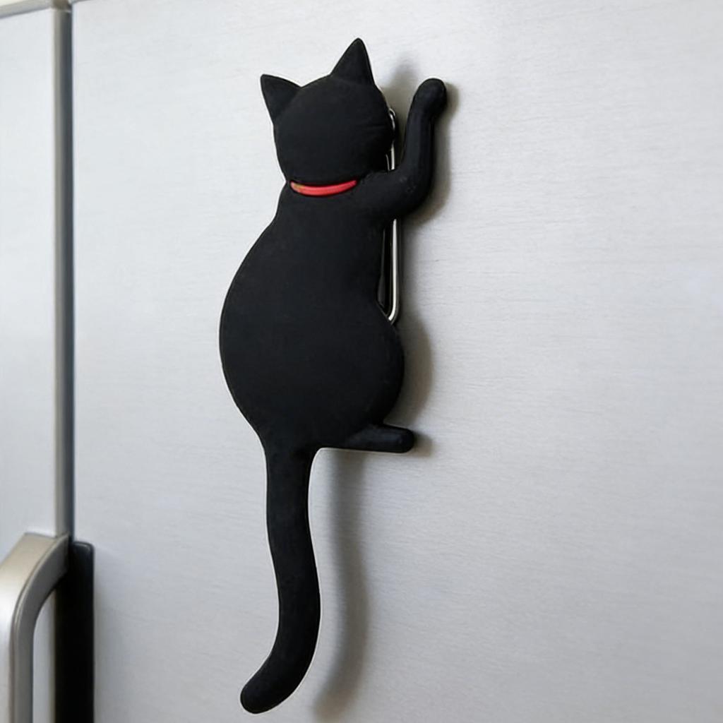 Cat Shaped Magnetic Hook Strong Magnet Key Hanger Japanese Style Decoration For Home Office