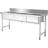 Santo Commercial Stainless Steel Three-Compartment Sink