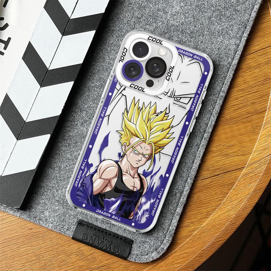 Прозрачный чехол для телефона Dragon Ball Z Trunks Goku для iPhone 12 Mini 16 15 14 Plus XR 13 12 11 Pro MAX 17 Air 7 8 16e