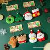 1Pair Cute Cartoon Christmas Plush Keychain Kawii Plush Christmas Tree Santa Claus Snowman Pendant Decoration Accessories