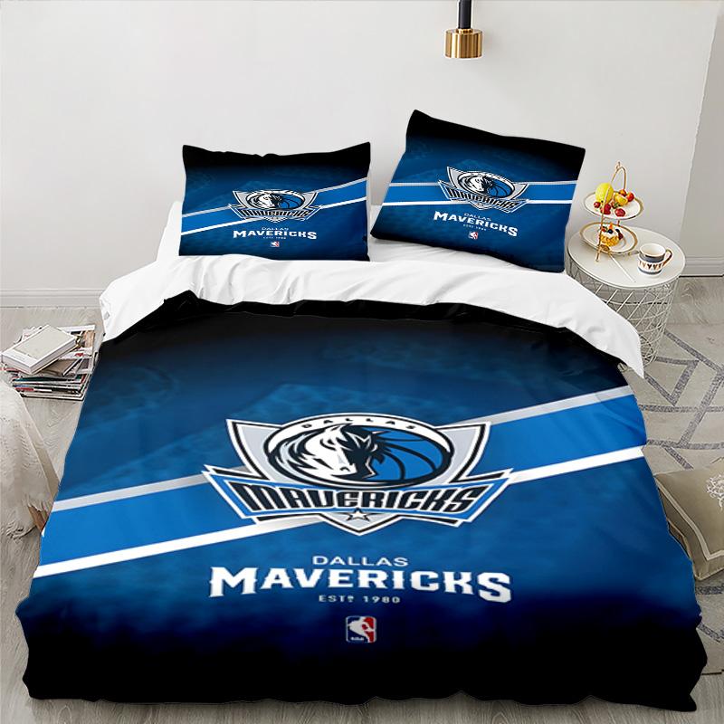 MAVERICKS LOGO Bedding Set 3pcs, High Quality Bedding Set Including 1pc Duvet Cover And 2pcs Pillowcases for Bedroom, Dormitory Gift