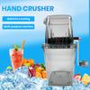 Manual Ice Crusher Rotary Handle Stainless Steel Blades Multifunctional Slushy Maker Snow Cone Shaved Ice Machine Kitchen Bar Essentials