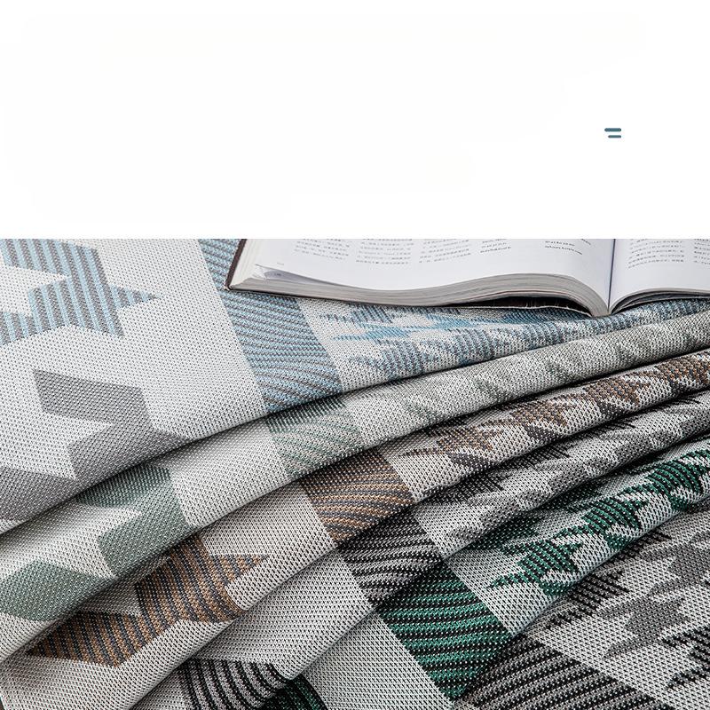 Летняя подушка для дивана Ice Silk Houndstooth, подушка для дивана, современный нескользящий универсальный коврик из ротанга, чехол для дивана, летний коврик