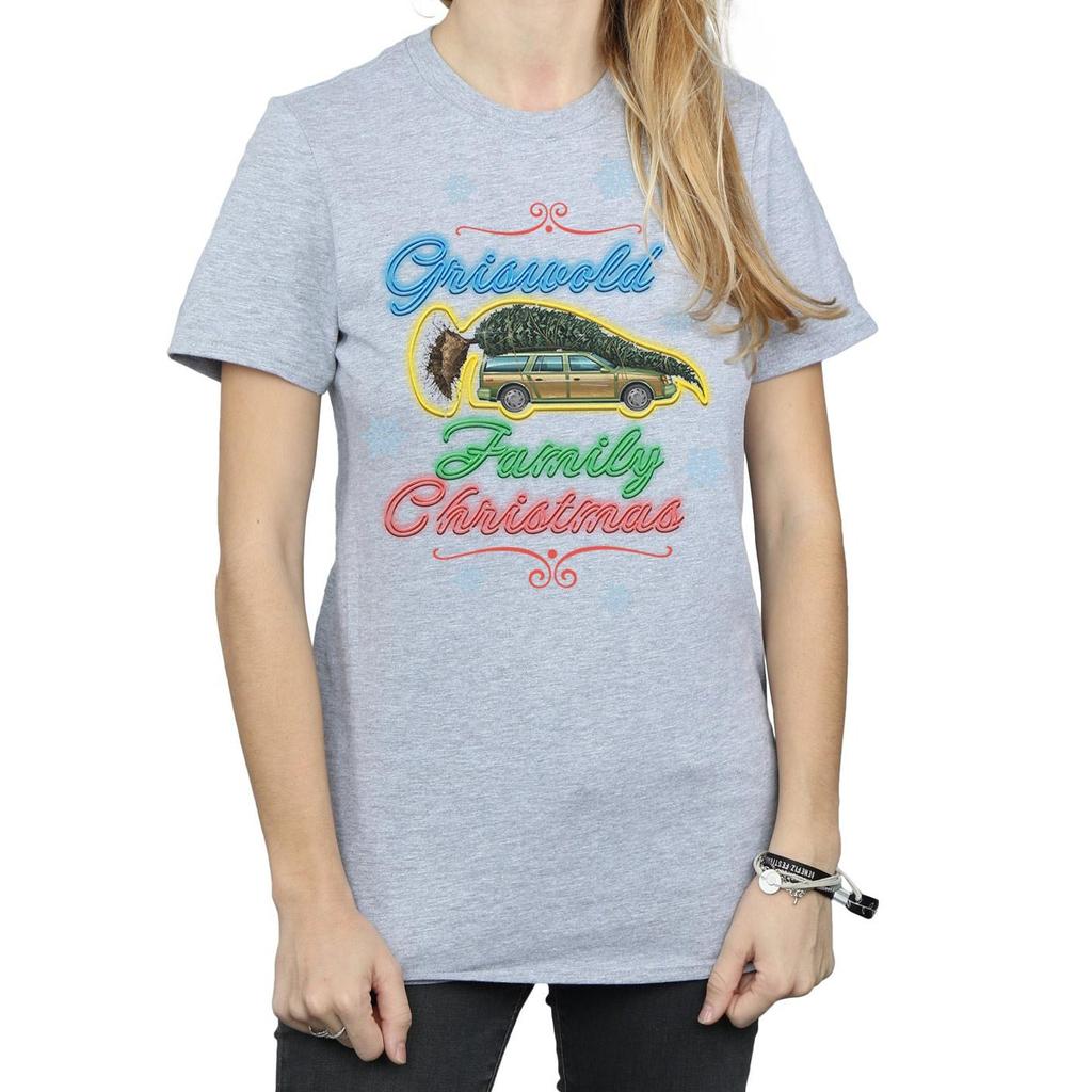 National Lampoon´s Christmas Vacation Womens/Ladies Griswold Family Christmas Cotton Boyfriend T-Shirt