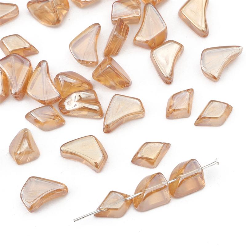 20 штук неправильных стеклянных бусин-крошек для изготовления украшений своими руками - Многоцветные