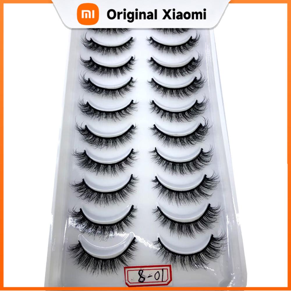 Xiaomi AMSDCN Artificial Mink Short Natural Dramatic False Eyelashes Short Eyelashes 10 Pairs of 3D Eyelash Makeup False Eyelashes