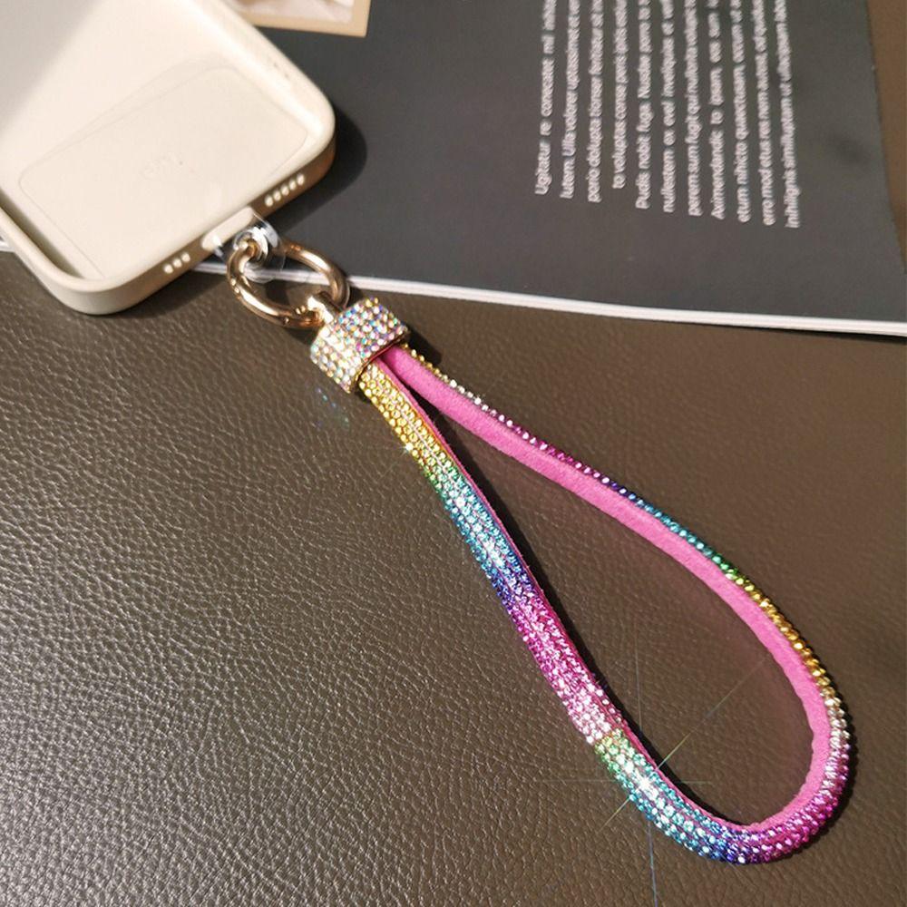 Брелок с бриллиантами и кристаллами, анти-потерянная веревка, блестящий подвесной шнур, аксессуары для телефонов