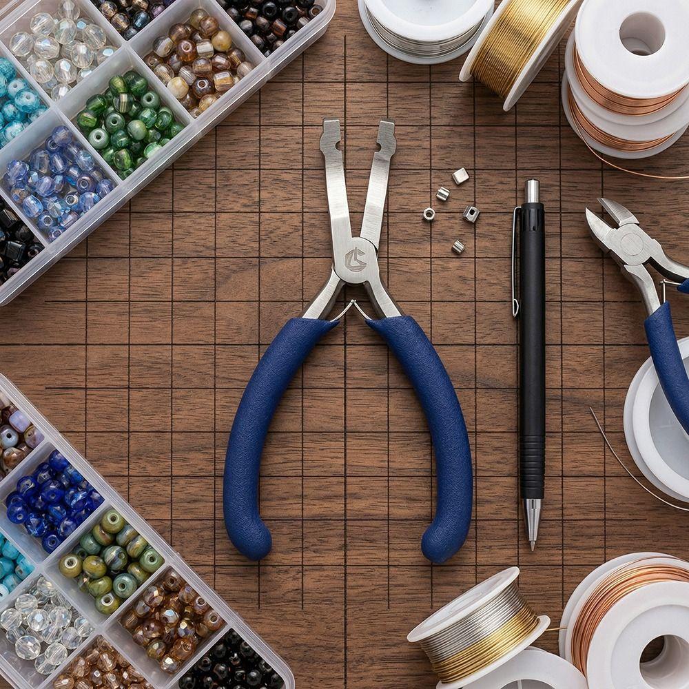 Stainless Steel Jewelry Making Pliers Round Nose Beads Grabbing Pliers Jewelry Making