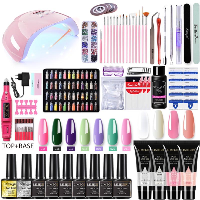 Маникюрный набор, набор гель-лаков для ногтей, набор полуперманентных лаков, набор гель-лаков с УФ-лампой, полный набор для маникюра