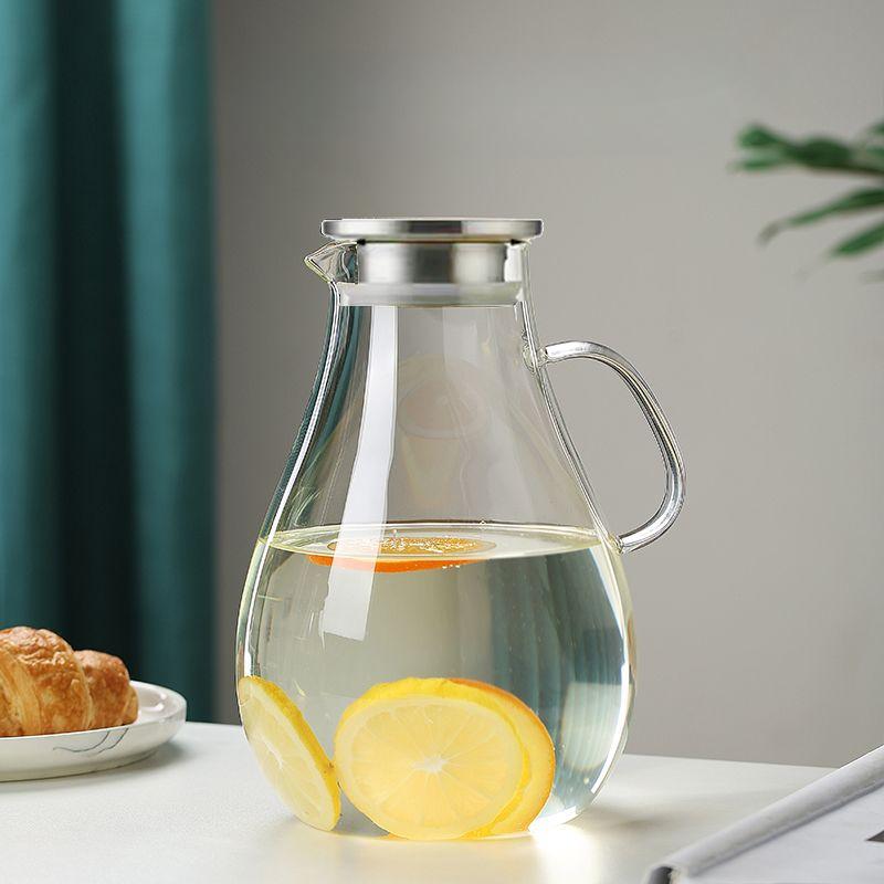 Утолщенный холодный чайник, устойчивый к высоким температурам, стеклянный холодный чайник, большой емкости для кипящей воды, набор для заваривания чая в гостиной