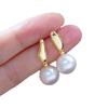 DIY S925 Sterling Silver Stud Earring Mounts for 9-13mm Round Pearls - Fashionable Silver Earrings 22309.