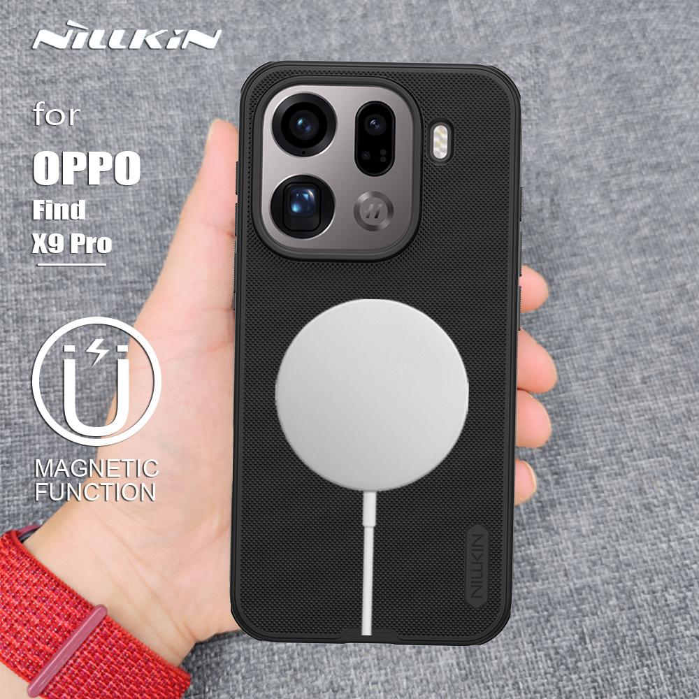 Nillkin For OPPO Find X9 Pro 5G Case Magsafe Magnetic Frosted Shield 360 PC TPU Bumper full Protection Back Cover
