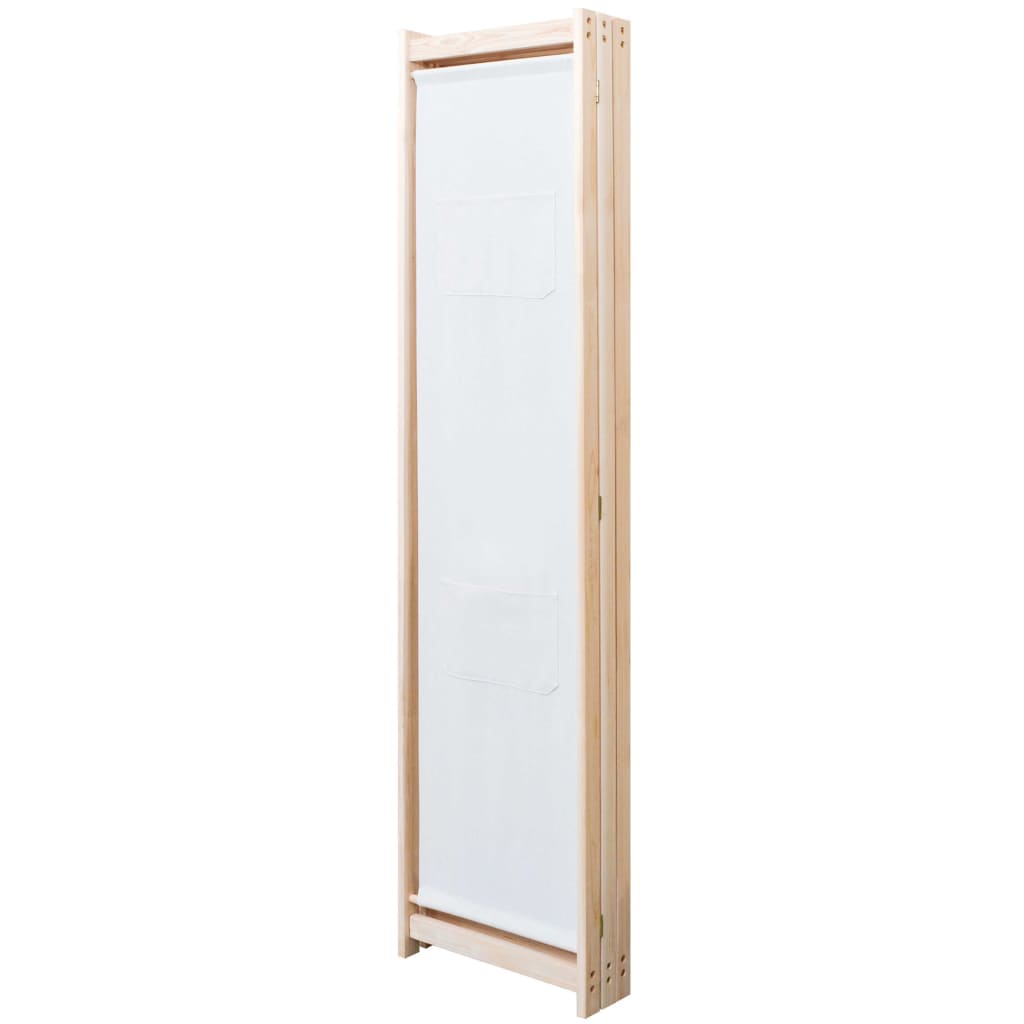 3 Panel Room Divider Cream 120 x 170 x 4 cm Fabric