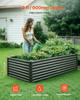 Metal Raised Garden Bed, 2.4 x 1.2 x 0.6 m Outdoor Galvanized Planter Garden Box, Open Bottom Design, Large Planter Raised Bed for Growing Vegetables,