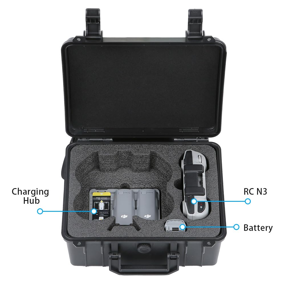 Кейс для хранения дрона DJI Neo 2, Водонепроницаемый жесткий кейс для переноски, Большая вместимость, Полная защита, Пылезащитный, Ударопрочный и Удобный для переноски