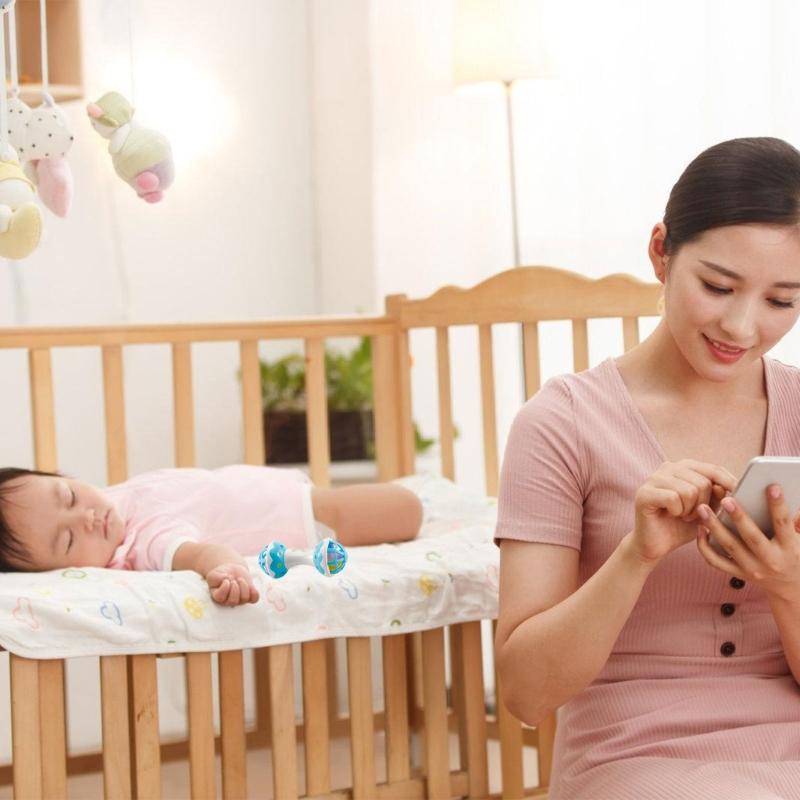 Baby Chew Toy With Textured Roller Ball And Gentle Rattle Sound For Hand Eye Coordination