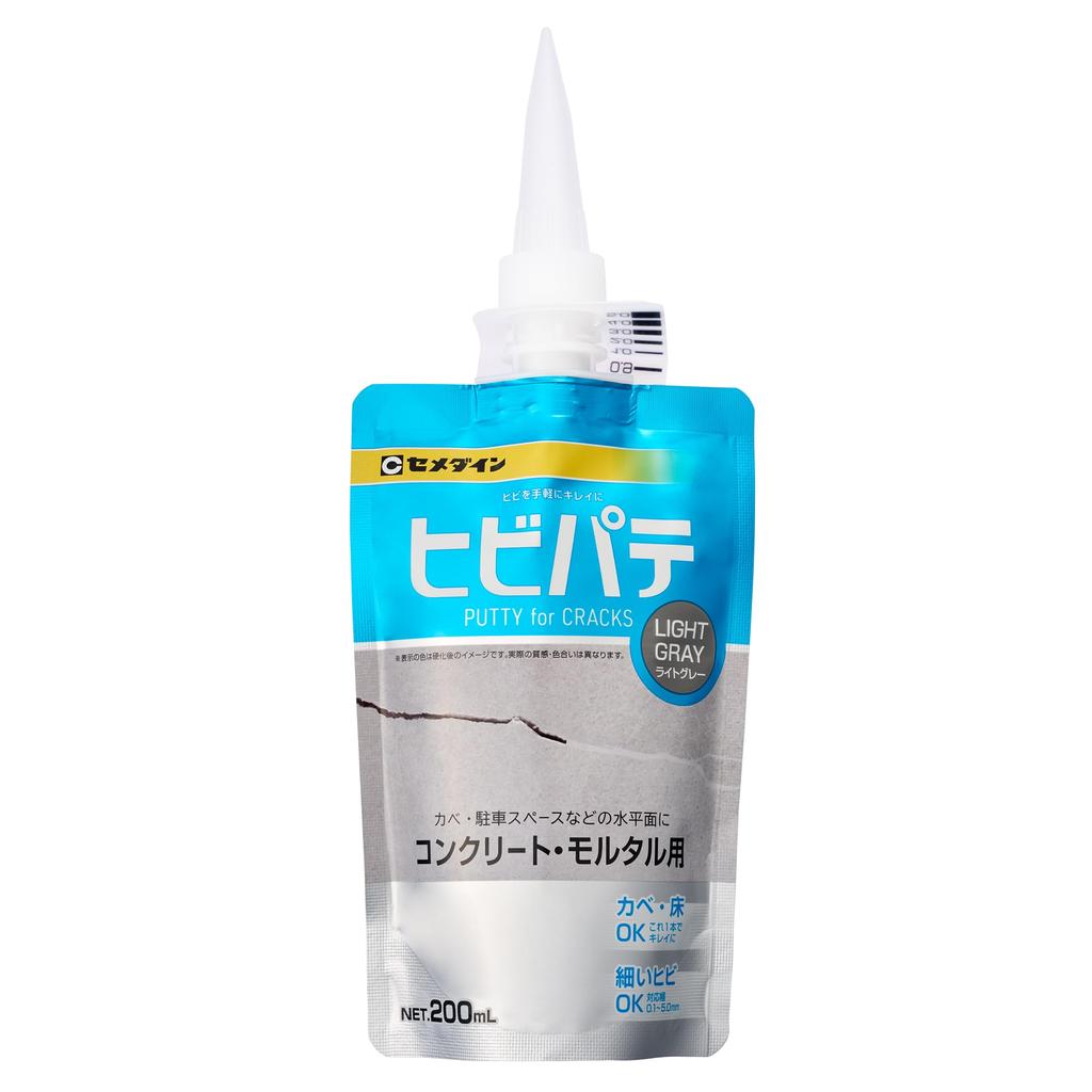 Cemedine Crack Fill Putty for Walls and Light Ground, Gray, 200mL, HC-013