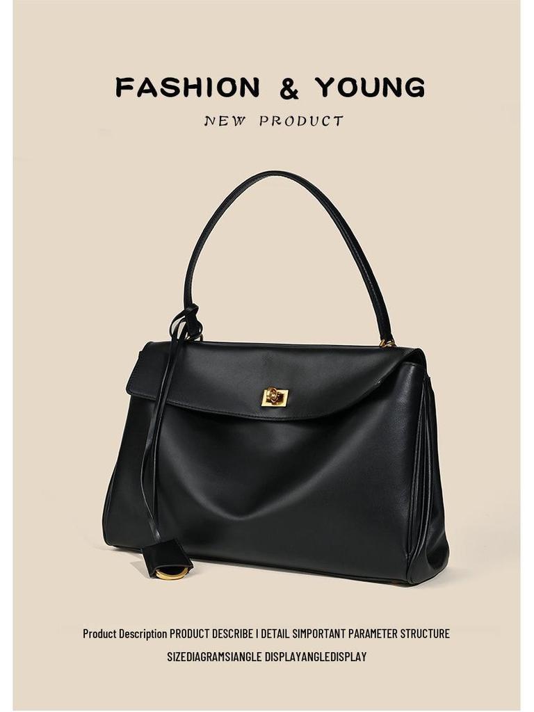 Женская сумка-тоут Rodeo из натуральной кожи большой вместимости: Популярная трансграничная сумка через плечо из коровьей кожи для поездок на работу