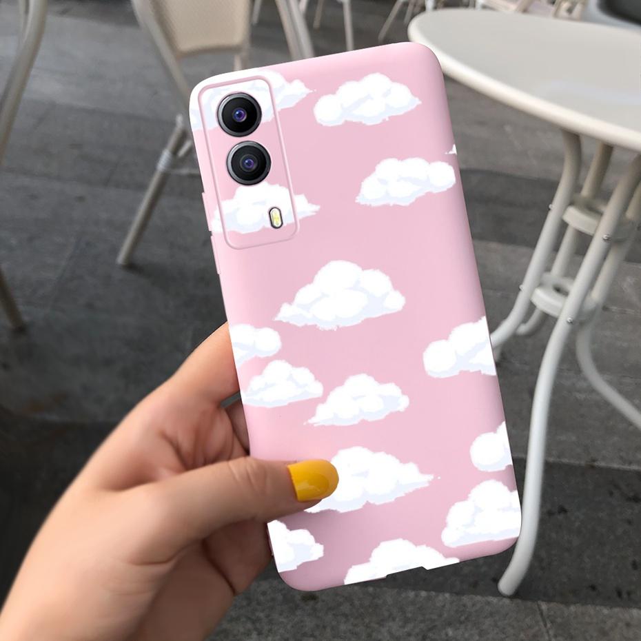 For Vivo Y53S 5G Case Vivo Y72 5G V2041 Phone Cover Silicone Cactus Soft Funda For Vivo Y52 Y 53s Y72 5G Sunflower TPU Bumper
