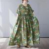 Short Sleeve Plus Size Cotton Vintage Floral New In Dresses for Women Casual Loose Long Summer Dress