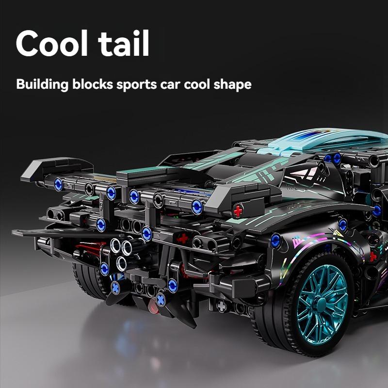 Нетоксичный 1:14 Технических Гоночных DIY Спортивных Автомобилей Строительные Блоки Игрушки Сборка Кирпичных Машинок Игрушки Для Детского Дня Рождения И Рождества Подарок