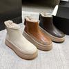 Модные женские зимние ботинки AIYUQI 2025 Новые на толстой подошве Нескользящие Женские короткие ботинки Большого размера Теплая женская зимняя обувь Ботильоны