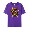 Dabbing Frenchie Dog Sombrero Mexican Poncho Cinco De Mayo Graphic T Shirts Men Cotton Camisetas  Breathable