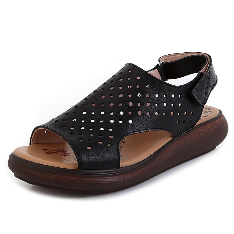 Модные женские сандалии GKTINOO из натуральной кожи, сандалии на платформе, лето 2025, на толстой подошве, на высоком каблуке, женские сандалии, летняя обувь для женщин