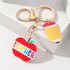 English Letter Pencil Keychain Geometric Shape Teacher Education Pendant  Graduation Ceremony