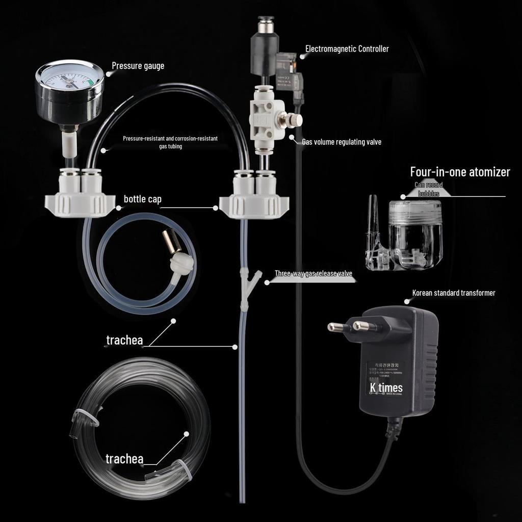 Креативный набор-генератор CO2 для аквариумов - DIY система углекислого газа с соленоидом для водных растений