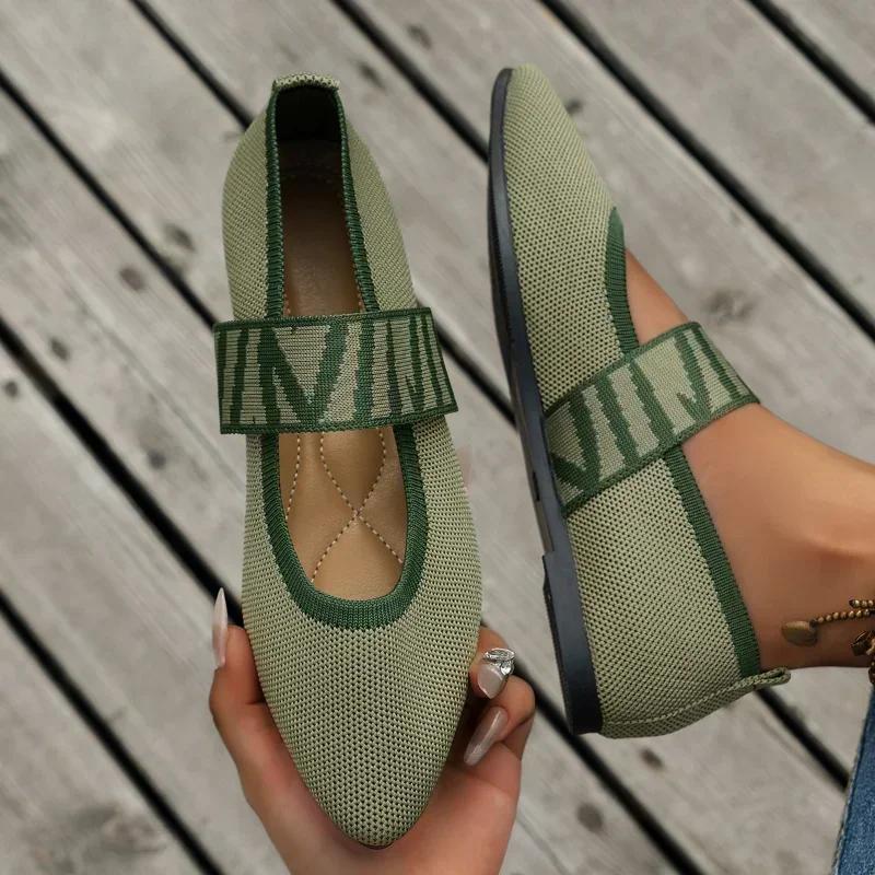 Fashion 2024 Autumn Elegant Women's Ballet Flats Mesh Casual Shoes Woman New Shallow Sneakers Comfortable Pointed Toe Flat Shoes Women