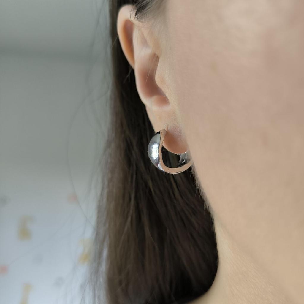 Серебряные серьги без камней (2191957)