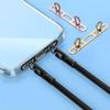Ultra-thin Phone Lanyard Clip Patch Stainless Steel Phone Case Hanging Rope  for Mobile Phone