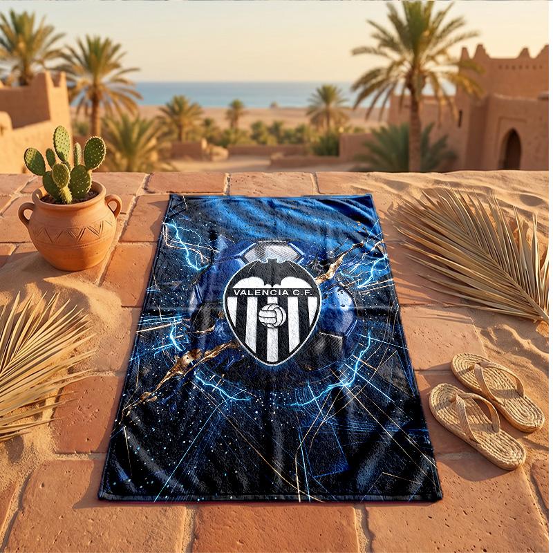 Valencia FC Print Microfiber Beach Towel Quick Dry Absorbent Large Towel For Beach Swimming Travel