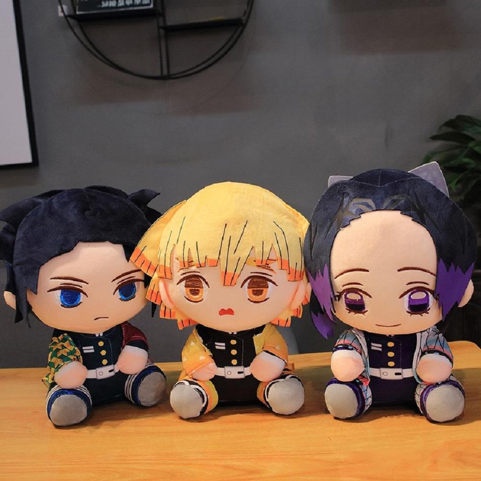 20Cm Hot Demon Slayer Lovely Plush Dolls Anime Kimetsu No Yaiba Kamado Tanjirou Nezuko Zenitsu Kyoujurou Toys Decoration Gifts