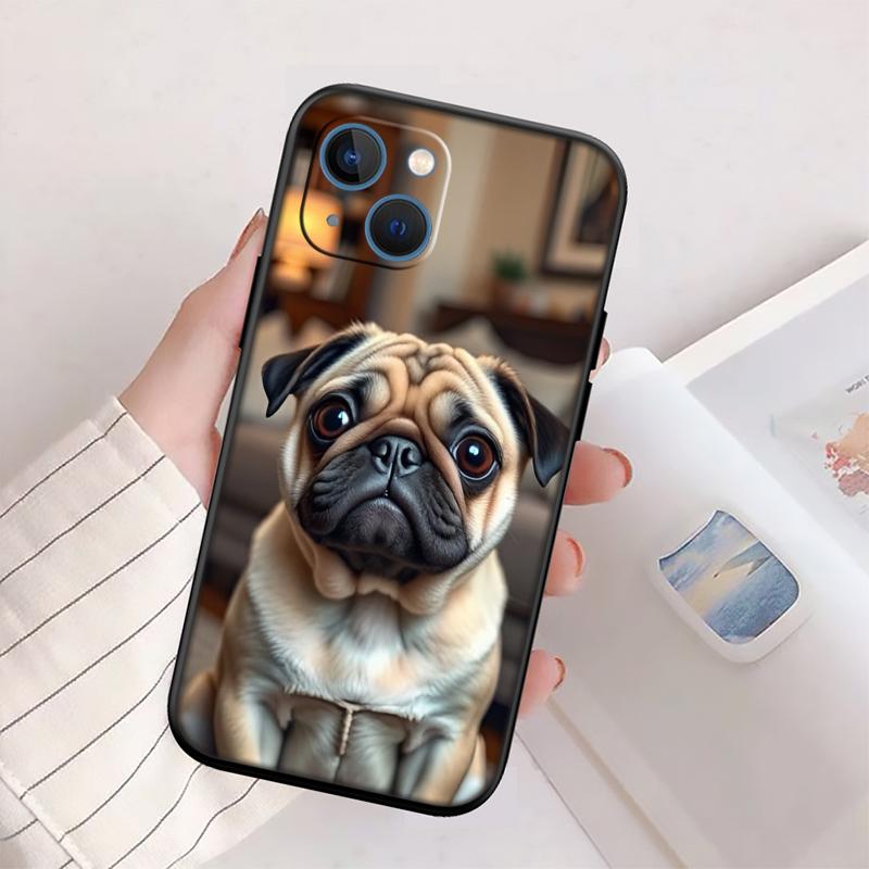 Милый телефонный чехол с собакой мопсом для Samsung Galaxy A11 A12 A13 A15 A52S A53 A55 A56 A70 A71 A72 A73 F06 F16 F56 A32 A33