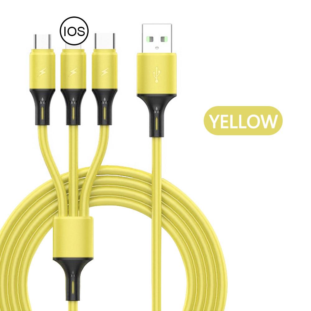 2.4A Max 3 In 1 USB Cable Fast Charging Lightning Cable For iPhone Type C Mobile Phone Charge Cable For Xiaomi Samsung USB Micro