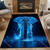Blue Fantasy Elephant Carpet for Living Room Bedroom Bedside Floor Mat Sofa Table Area Rugs Home Decor Luxury Gift