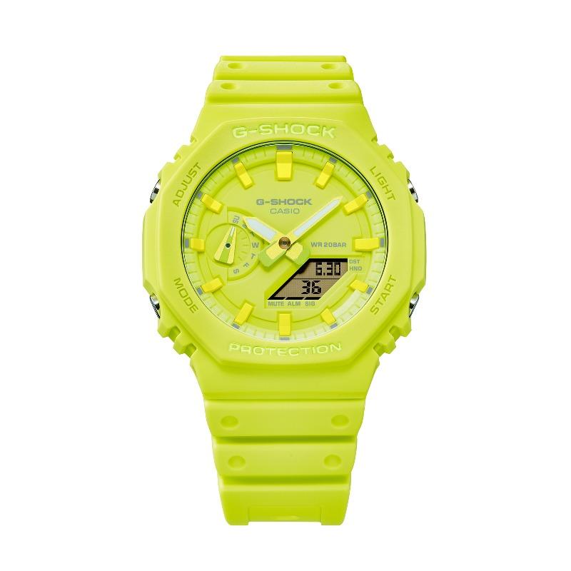 Casio Мужские кварцевые часы GA-2100-9A9 с аналоговым дисплеем, ударопрочные, водонепроницаемые 200 м, из смолы