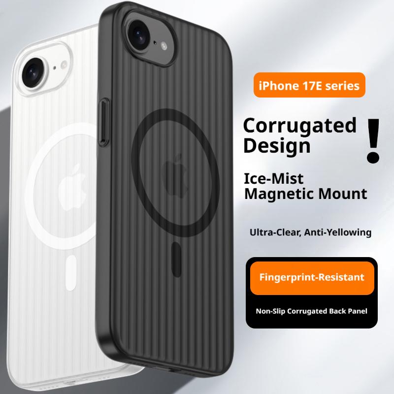 Для iPhone 17e 16e Чехол Жесткий ПК Прозрачный Магнитный Противоскользящий Защитная Задняя Крышка Оболочка