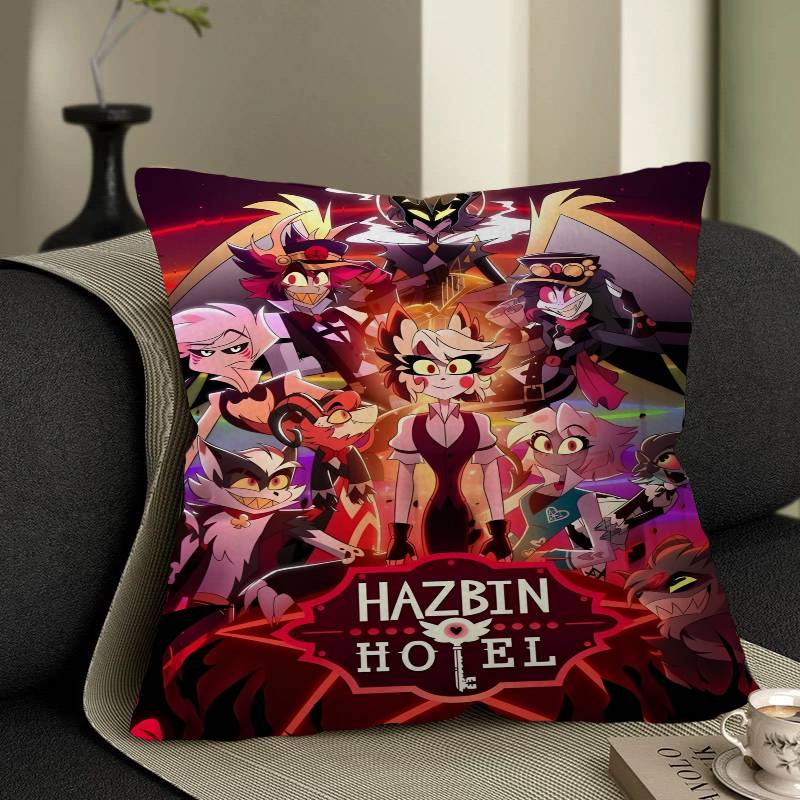 Hazbin H-Hotels Ангел Пыль Аластор Наволочка Чехол для Подушки Чехол для Подушки-Пледа в Машину Для Дивана Машины Рождественский Подарок 40x40см 45x45см