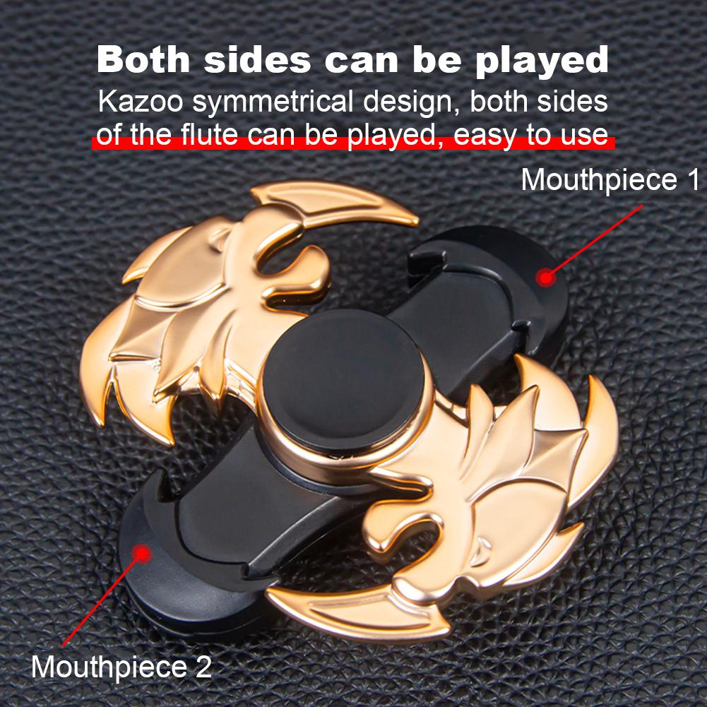 Спиннер Kazoo, вращающийся простой инструмент Kazoos из алюминиевого сплава, маленький музыкальный инструмент Kazoo, подарки для любителей музыки