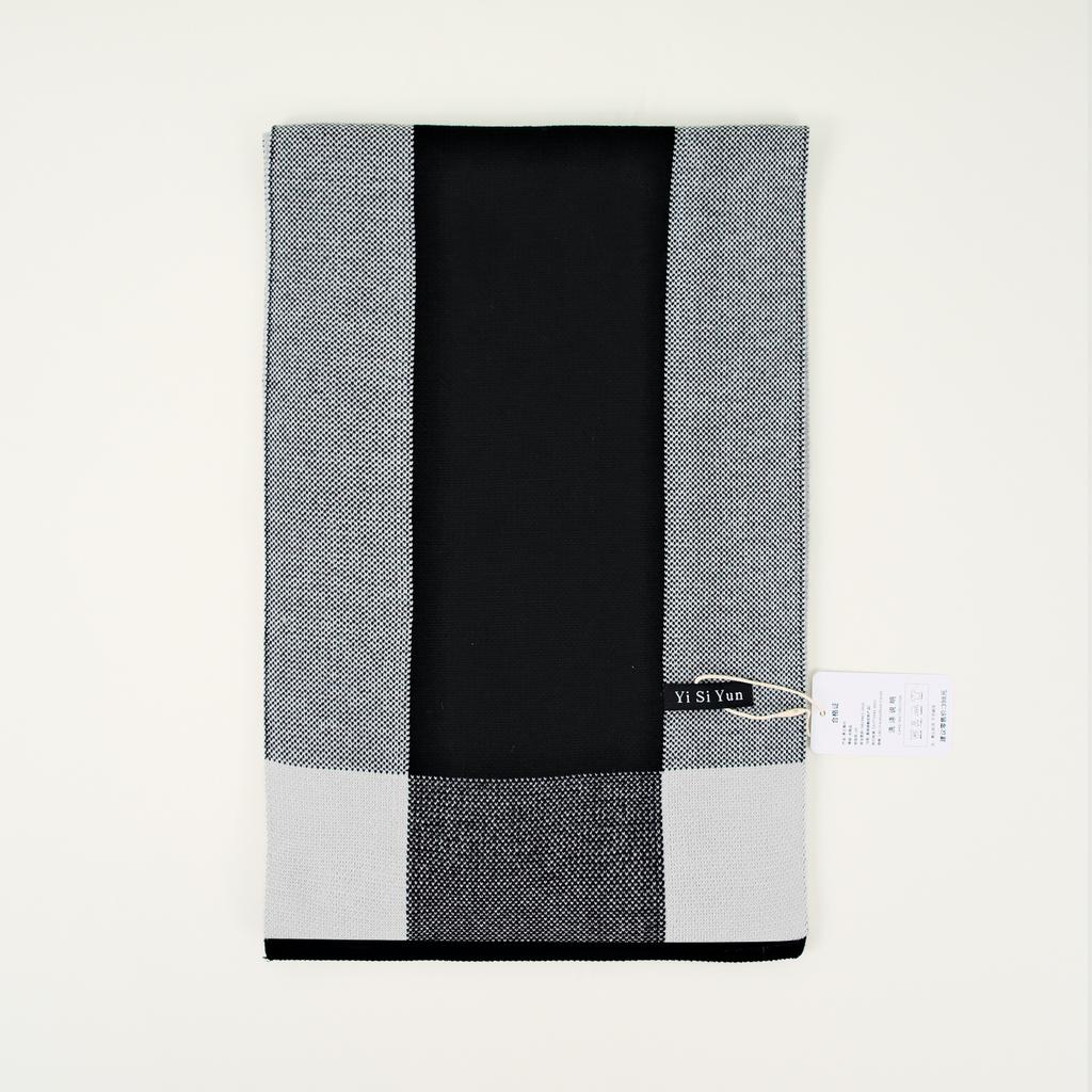 Men's Classic Winter Scarf Cashmere Feel Winter Scarves Long Formal Soft Scarf for Men Casual Scarves Luxuriously Plaid Scarf